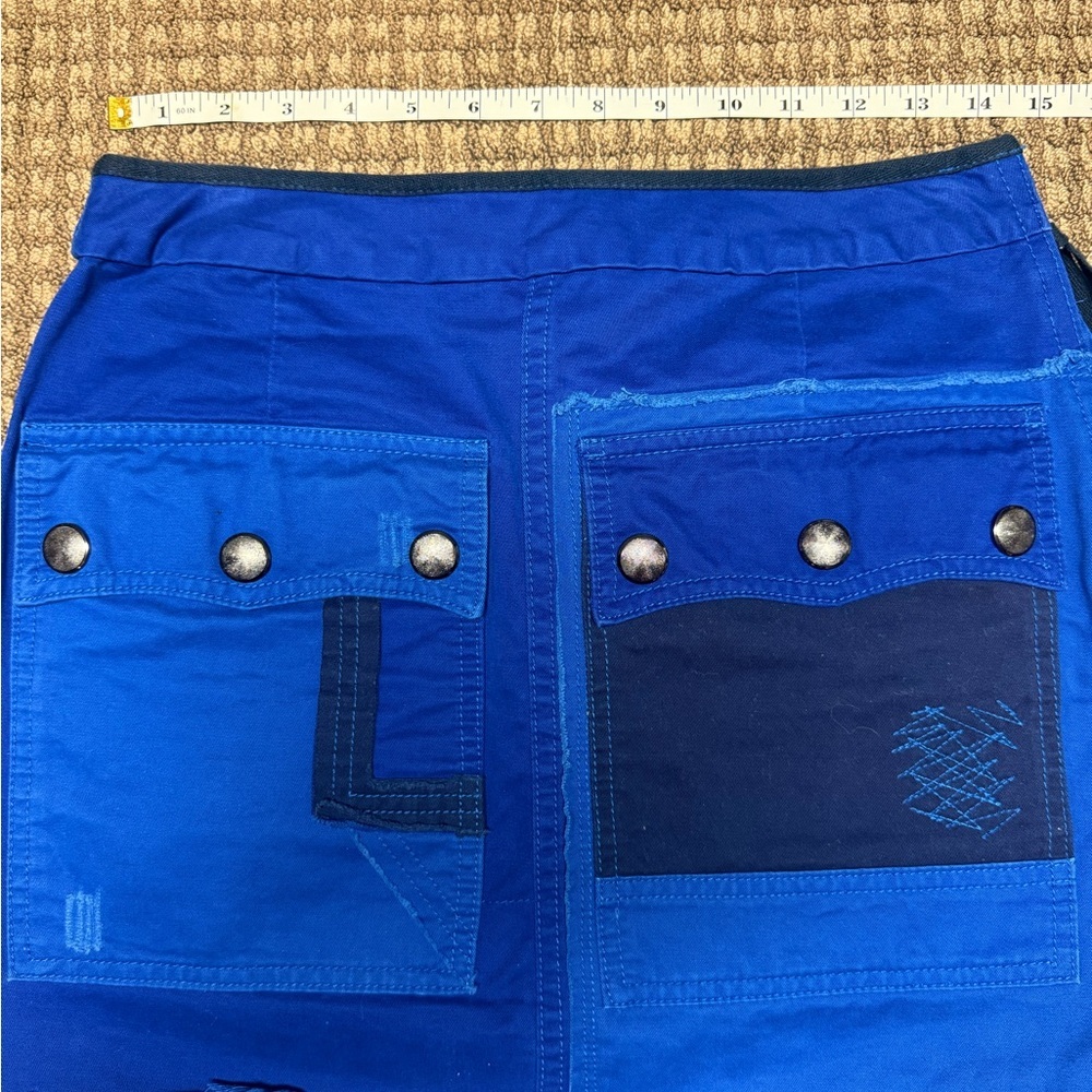 Zadig & Voltaire Sexy Janis Grunge Vibrant Blue Mini Skirt sz 36 (US4) - Picture 5 of 6
